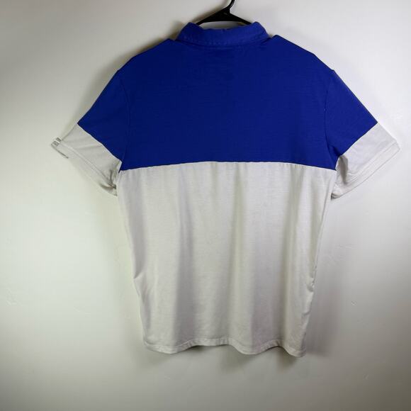 Redvanly Golf Polo Shirt Mens Large Light Blue White Performance - Picture 4 of 7